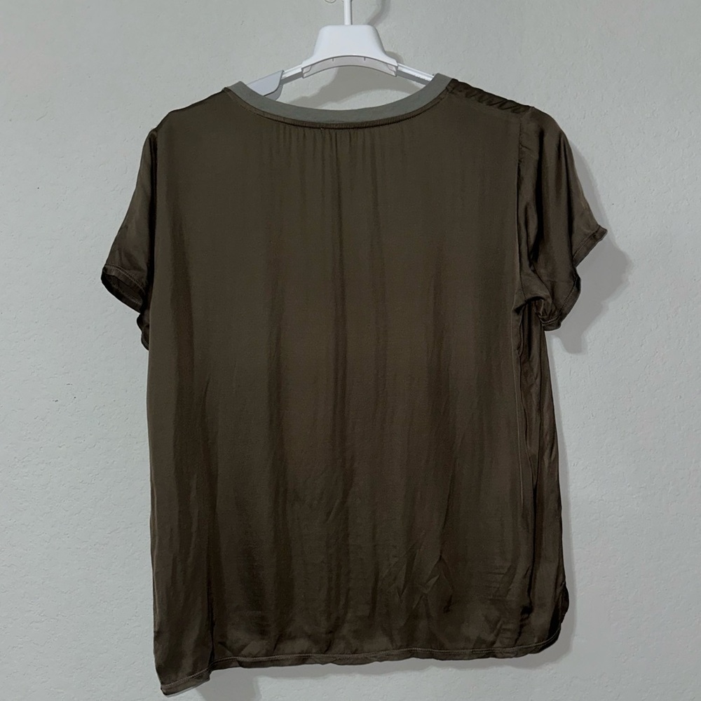 Nation LTD Brown V-Neck Short Sleeve Tee - Picture 4 of 9